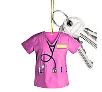 Décor suspendu à l'intérieur de la voiture, charme d'uniforme d'infirmière | Pendentif élégant imprimé avec des détails nets pour le rétroviseur de voiture, Ornement de véhicule pour la fenêtre, la