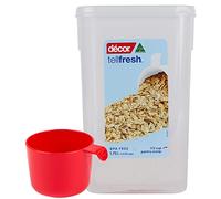 Décor Tellfresh Grande boîte de rangement avec pelle à garde-manger | Grand récipient hermétique | Design pratique et empilable | Capacité de 1,75 l