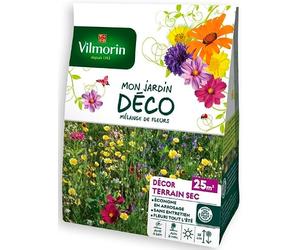 Décor Terrain Sec - 25 m² - Mélange de fleurs
