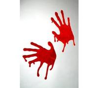 Decor Vitres Mains En Sang - Rouge rouge G