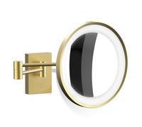 Decor Walther BS 40 Miroir de maquillage mural LED doré mat - grossissement 3 fois Ce luminaire comporte des modules à LED prémontés de classes énergétiques A A++, A+, A