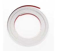 Décor Wow Lot de 2 garnitures demi-rondes auto-adhésives et flexibles de 4 m - Résistante à la chaleur et à l'eau - Idéal pour dosseret, plinthes et transitions de carrelage - Blanc
