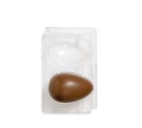DECORA, 0050054 Moule à œufs en chocolat en polycarbonate, 2 cavités, 150 x 100 mm, Idéal pour préparer des chocolats brillants et croustillants, Design professionnel, Fabriqué en Italie.