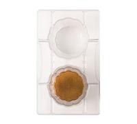 Decora 0050079 MOULE POUR CHOCOLAT VERRE ONDULE Ø 75 X 50 H MM 2 CAVITES