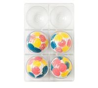Decora 0050090 MOULE POUR CHOCOLAT HEMISPHERE MODERNE Ø 75 MM 6 CAVITES