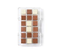 Decora 0050092 Moule pour Chocolat Forme Carré 25 x 25 , 200 x 120 x 23 mm, Neutre, QUADRO