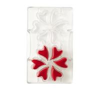 DECORA, 0050158 Moule à chocolat en forme de cœur en polycarbonate, 12 cavités de 30 x 40 mm, Idéal pour obtenir des chocolats brillants et croquants, Poignée ergonomique brevetée, Fabriqué en Italie.