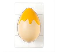 DECORA, 0050162 Moule à œuf en chocolat en polycarbonate, 1 cavité, 135 x 205 mm, Idéal pour créer un chocolat brillant et croustillant, Design professionnel, Fabriqué en Italie.
