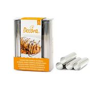 Decora 0060210 PAQUET 8 CANNOLI NORMAL 2,2cmX12CM, Métal