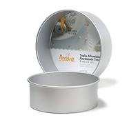 Decora, 0062615 Moule Professionnel Rond Ø 35 x 10 cm de Hauteur, en Aluminium anodisé, sans Points de Soudure, Design Professionnel, Argent