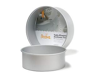 Decora 0062616 Moule Professionnel Aluminium ANODISE' Rond Ø CM 40 X 10 H, Argent, 40 x 10 cm