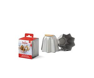 DECORA, 0062684 Moule professionnel Pandoro Ø 7,5 x 6 cm, Idéal pour réaliser un Pandorino de 70g, en aluminium anodisé, Sans points de soudure, Design professionnel, Lot de 3 pièces.