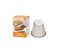 Decora, 0062962 Moule professionnel pour Baba en aluminium anodisé, Lot de 6 moules, Design professionnel, Idéal pour réaliser un dessert de la tradition italienne, Argenté.