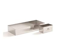 Decora 0063768 Cadre Rectangle Acier Inoxydable 35 x 25 x 4,5 cm, Argent