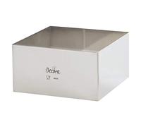 Decora 0063771 CARRÉ Acier Inoxydable 28 X 28 X H 6 CM, INOX, Argent