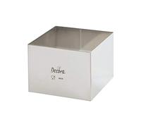 Decora 0063785 Cadre Carré Acier Inoxydable 15 x 15 x 6 cm, Argent