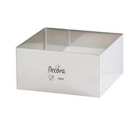 Decora 0063796 CARRÉ Acier Inoxydable 20X20X4,5 H CM, INOX, 20 x 20 x 4
