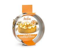 Decora 0070012 Moule À CHARNIERE Anti-ADHESIF Ø 25,5 X 7 H CM New, Steel, Gris