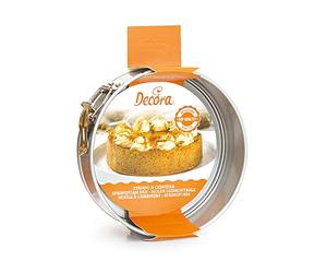 Decora 0070012 Moule À CHARNIERE Anti-ADHESIF Ø 25,5 X 7 H CM New, Steel, Gris