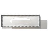 DECORA, 0070026 Moule pour tarte de dimensions 35 x 11 x 2,5 cm, avec fond amovible en acier antiadhésif, Rectangulaire étroit, Facilite le démoulage des gâteaux, Design professionnel.