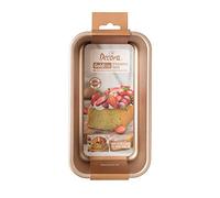 DECORA, 0070101 Moule Gold Line pour Cake 23,1 x 12,9 x 7 cm, Idéal pour préparer de délicieux Cakes, en métal antiadhésif Robuste.