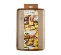 Decora 0070116 Plaque perforée Cookies 39,7 x 27 x 2,4 H cm Gold Line, parfaite pour les biscuits et les levures, idéale pour les préparations sucrées et salées, en métal antiadhésif robuste