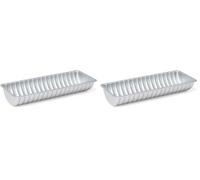 Decora 0075031 MOULE À GÂTEAU BÛCHE ANTI-ADHÉSIF 31 X H 5 CM, Gris (Lot de 2)