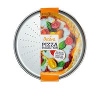 Decora 0075033 Perforated Pizza Focaccia Mould 28 cm, Steel, Gris