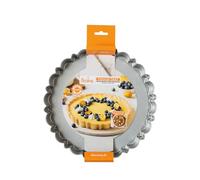 Decora 0075052 Moule à tarte avec fond mobile de Ø 25 x 3 H cm, en acier antiadhésif, rond, pour déformer facilement des bonbons, design professionnel enregistré, breveté