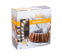 Decora 0080110 MOULE A GATEAU 28 X 27 X 10 H CM BEATRICE EN ALUMINIUM MOULE SOUS PRESSION