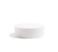 Decora, 0173816 Disque Rond en polystyrène emballé Individuellement, Idéal comme modèle pour réaliser des gâteaux à étages, Bords Droits, Ø 35 X H 10 CM, Ecru
