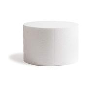 Decora, 0173831 Disque Rond en polystyrène, Idéal comme modèle pour réaliser des gâteaux à étages, Bords Droits, Ø 20 X H 20 CM, Ecru