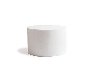 Decora, 0173833 Disque Rond en polystyrène, Idéal comme modèle pour réaliser des gâteaux à étages, Bords Droits, Ø 30 X H 20 CM, Blanc