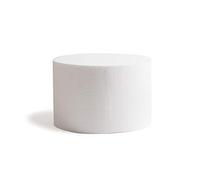 Decora, 0173834 Disque Rond en polystyrène, Idéal comme modèle pour réaliser des gâteaux à étages, Bords Droits, Ø 35 X H 20 CM, Blanc