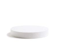 Decora, 0173903 Disque Rond en polystyrène, Idéal comme modèle pour réaliser des gâteaux à étages, Bords Droits, Ø 50 X H 5 CM, Blanc
