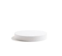 Decora, 0173923 Disque Rond en polystyrène emballé Individuellement, Idéal comme modèle pour réaliser des gâteaux à étages, Bords Droits, Ø 35 X H 5 CM, Off/White