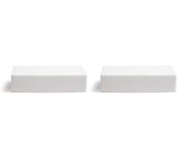 Decora 0174023 Bianco Rectangle POLYSTYRÈNE 20X30X7,5H CM (Lot de 2)