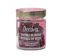 DECORA, 0201010 Fleurs comestibles, Pétales de rose comestibles, Idéaux pour décorer tous types de préparations culinaires, Convient aux plats sucrés et salés, Emballage de 4 grammes.