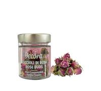 DECORA, 0201014 Fleurs comestibles, Boutons de rose comestibles, Idéaux pour décorer tous types de préparations culinaires, Convient aux plats sucrés et salés, Emballage de 10 grammes.