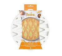 DECORA, 0215802 Grille emporte-pièce pour pastiera, Fabriquée en Plastique, Idéale pour créer la décoration de la pastiera, Diamètre Ø 30 cm, Fabriquée en Italie. Design breveté.