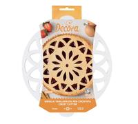 Decora 0215803 Grille coupe-pâte pour tarte fleur Ø 28 cm, fabriquée en plastique, idéale pour créer une rosace géométrique, diamètre 28 cm, fabriquée en Italie