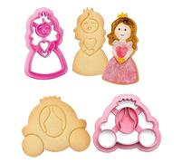 Decora 0255052 KIT 2 EMPORTE-PIÈCES en Plastique Princess, Rose