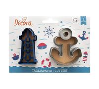 DECORA 0255137 KIT 2 EMPORTE-PIÈCES EN PLASTIQUE MER