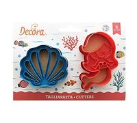 Decora 0255138 Plastic Cutter Mermaid and Shell 2, Plastic