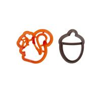 Decora 0255164 SET 2 EMPORTE-PIÈCES EN PLASTIQUE BOIS, Brun et Vert