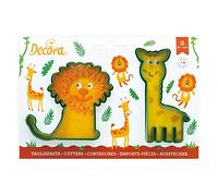 Decora 0255201 KIT 2 EMPORTE-PIÈCES en Plastique Girafe ET Lion