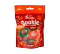 Decora 0255213 SET 6 EMPORTE-PIÈCES EN PLASTIQUE MINI FEUILLES D'AUTOMNE, Brun et Vert
