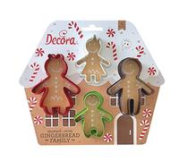 DECORA 0255245 SET 4 EMPORTE-PIECE GINGERBREAD FAMILY