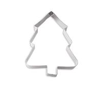 Decora 0256103 Forme Acier Inoxydable Sapin DE NÖEL 28CM, INOX, Argent Métallique