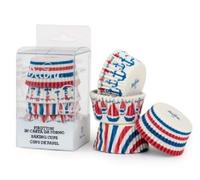Decora 0262274 caissettes en papier de cuisson, autre, bleu et rouge